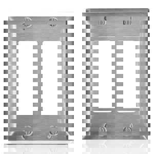 SS 2 GANG MID SZ DECORA WALLPLATE